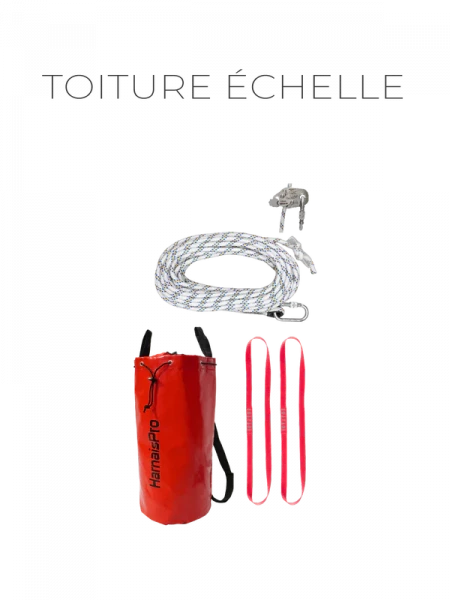 KIT DE SECURTE PRET A L'EMPLOI STRUCTUREL ANTICHUTE SUR ECHELLE MOBILE AVEC CORDAGE 10M - ECHL1